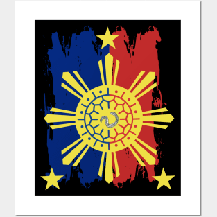 Philippine Flag / 3 Stars & Sun / Baybayin - WA Posters and Art